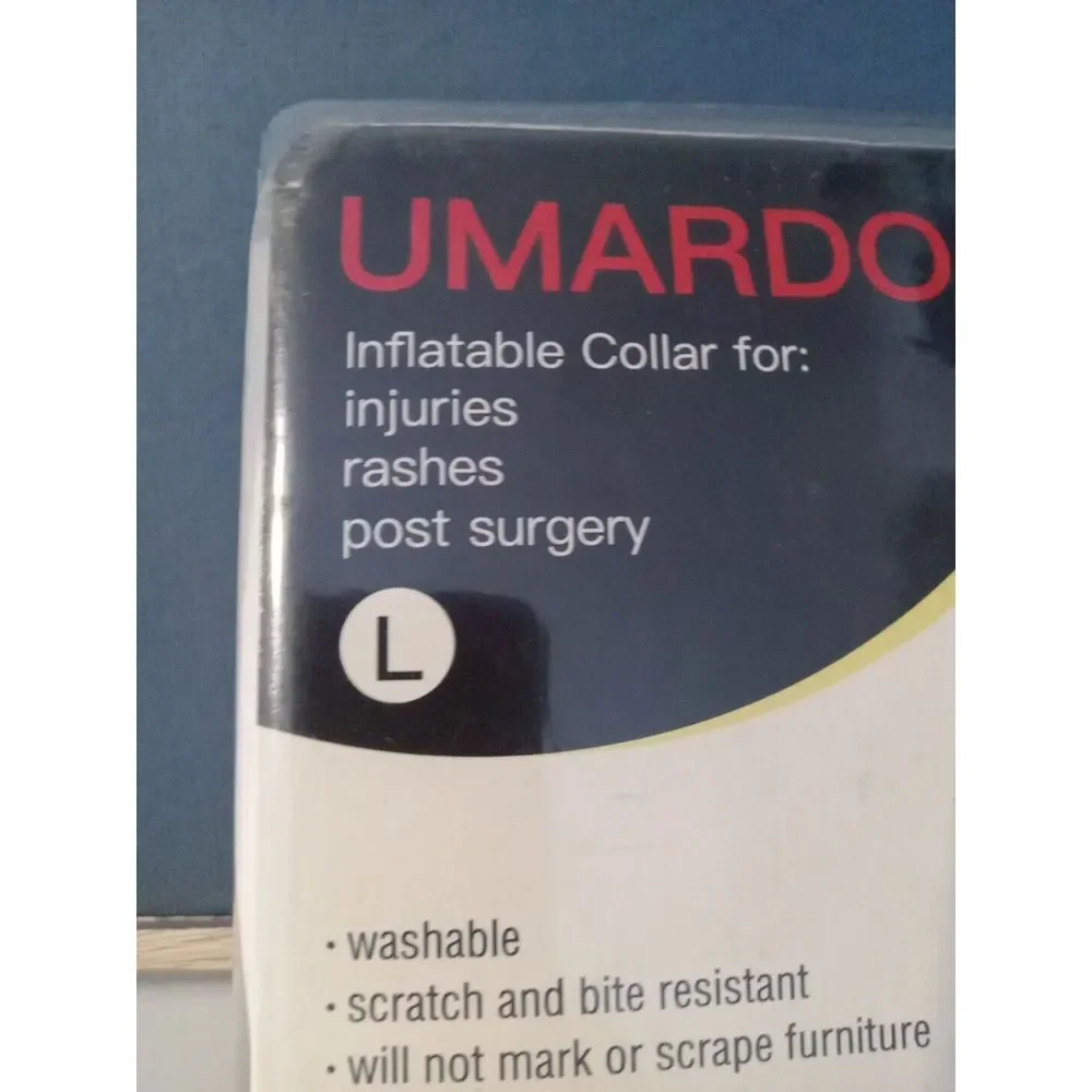 umardoo inflatable Washable Scratch‎ And Bite Resistant Collar Size L